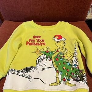 Kids Grinch Christmas Sweater - Yellow
